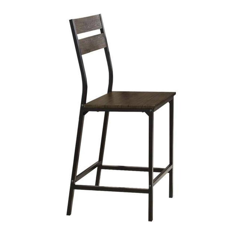 Alt View 2. Manhattan Lane - 5 Piece Metal And Wood Counter Height Table Set In Antique Brown - Brown.