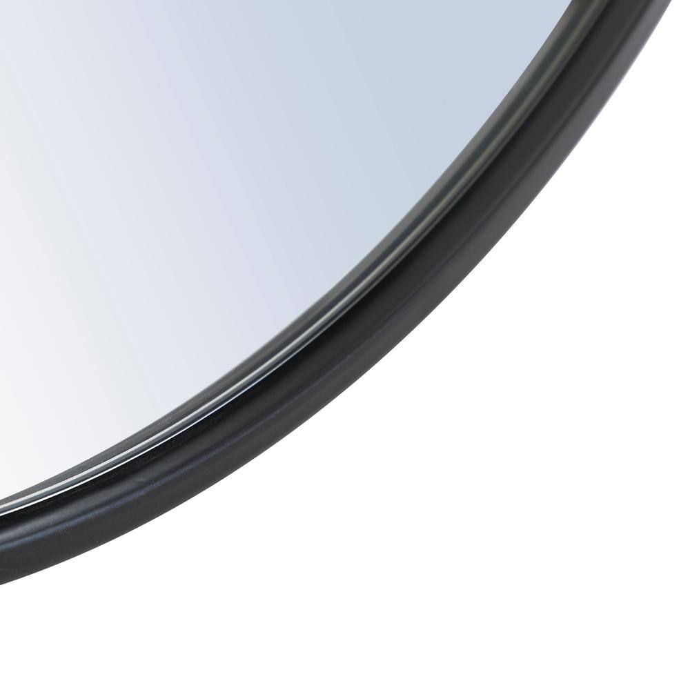 Alt View 7. Elegant Decor - Metal frame Round Mirror 42 inch Black finish - Black.