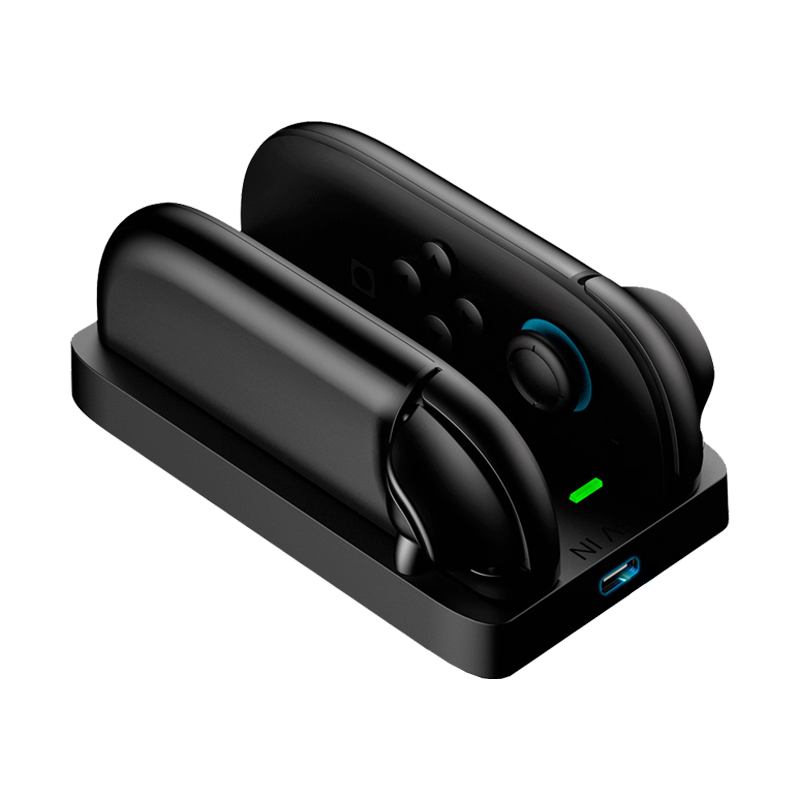 i-Blason - Dual Joy-Con Charger for Nintendo Switch 2 – Compact Design, LED Indicator, Type-C Cable - Black