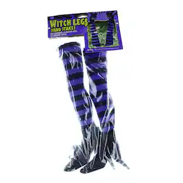 Funworld - Witch Legs Yard Stakes Halloween Décor - Purple/Black