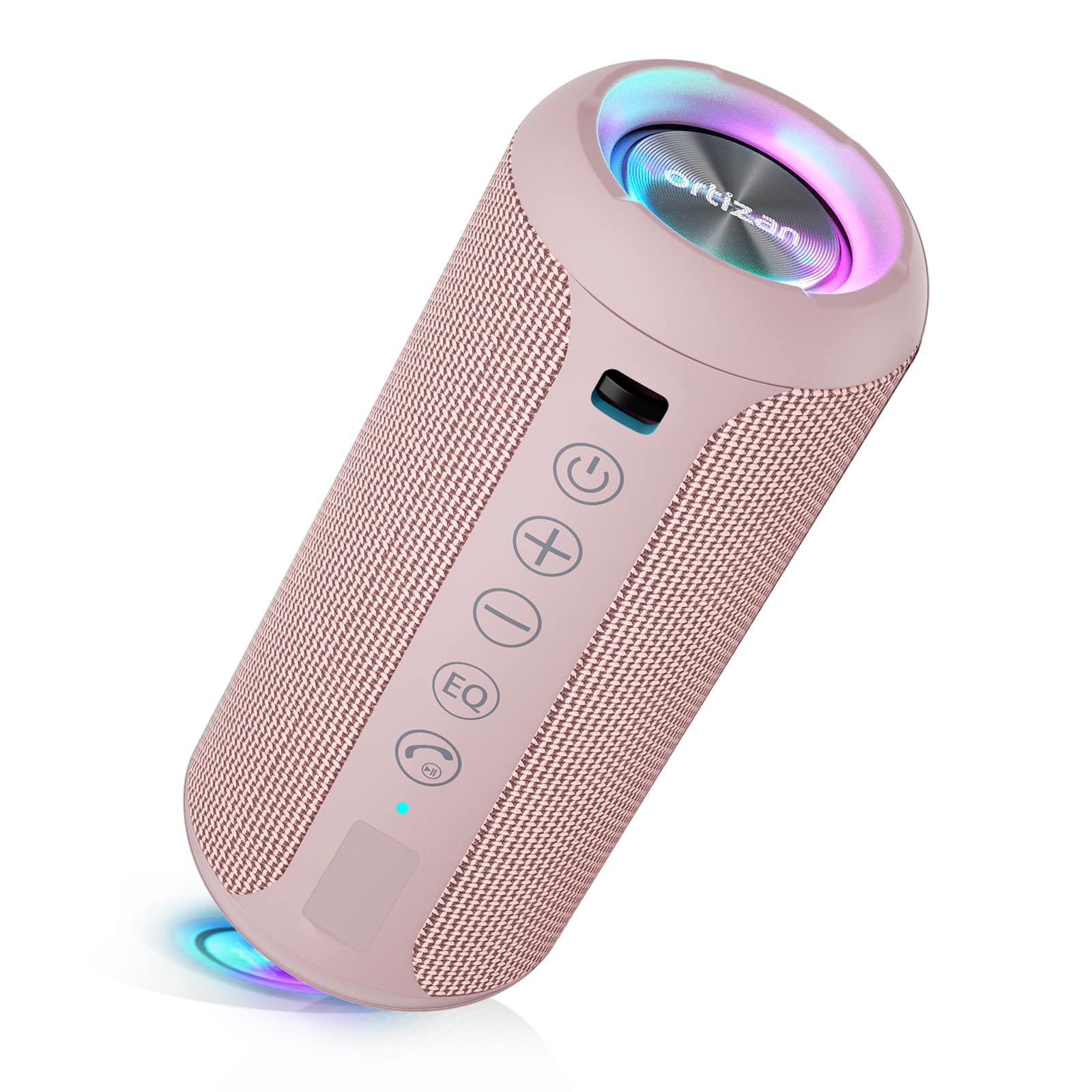 Front. Ortizan - Ortizan Portable Bluetooth Speaker, IPX7 Waterproof, TWS, 30H Playtime, Deep Bass, Pink - Pink.