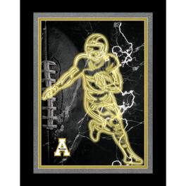 Fan Creations - Appalachian State Mountaineers 12'' x 16'' Framed Neon Player Print - Black