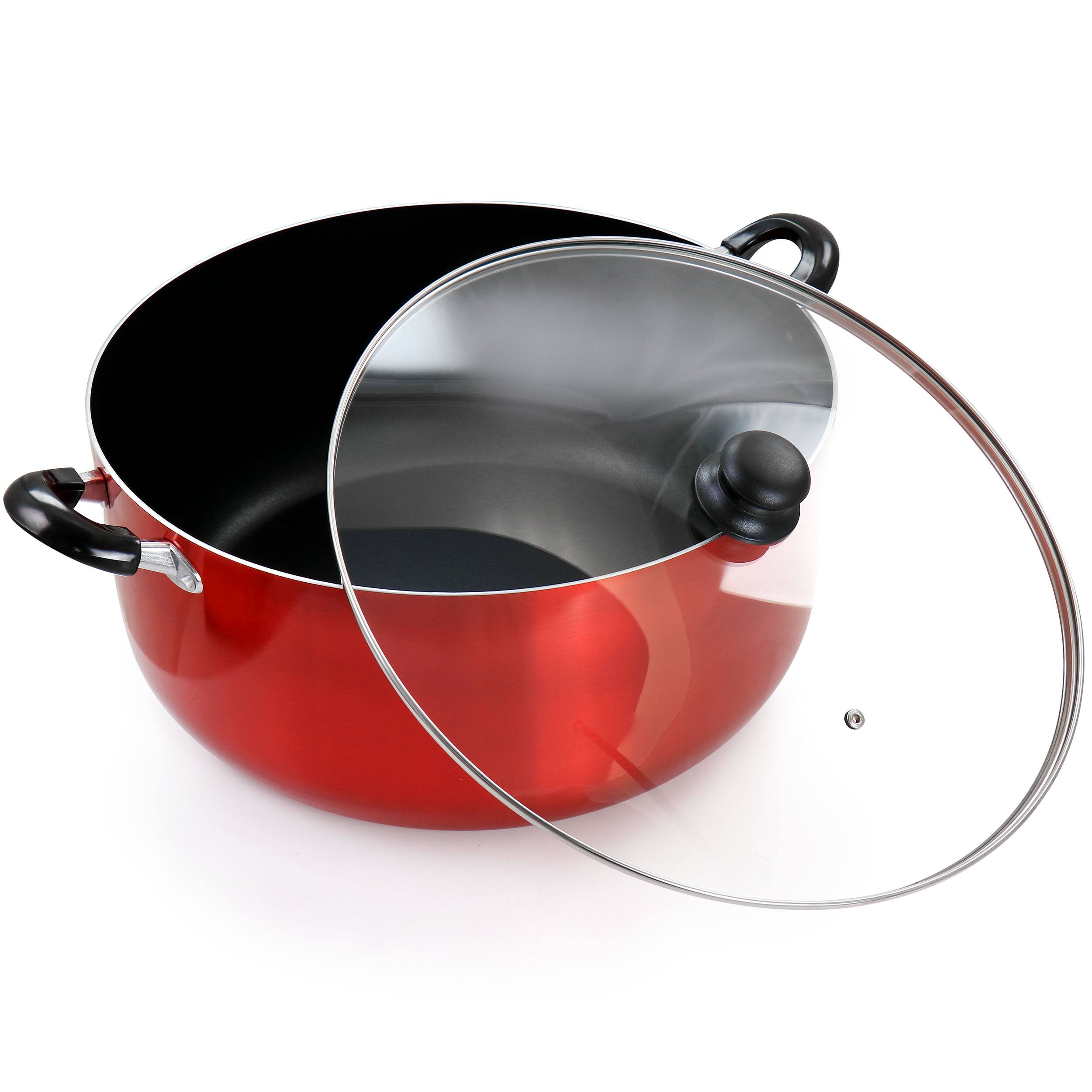 Alt View 1. Better Chef - Better Chef for Professional Results 24 Quart Heavy Gauge Aluminum Dutch Oven in Red - Red.