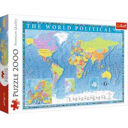 Trefl - Red 2000 Piece Puzzle - Political map of the world