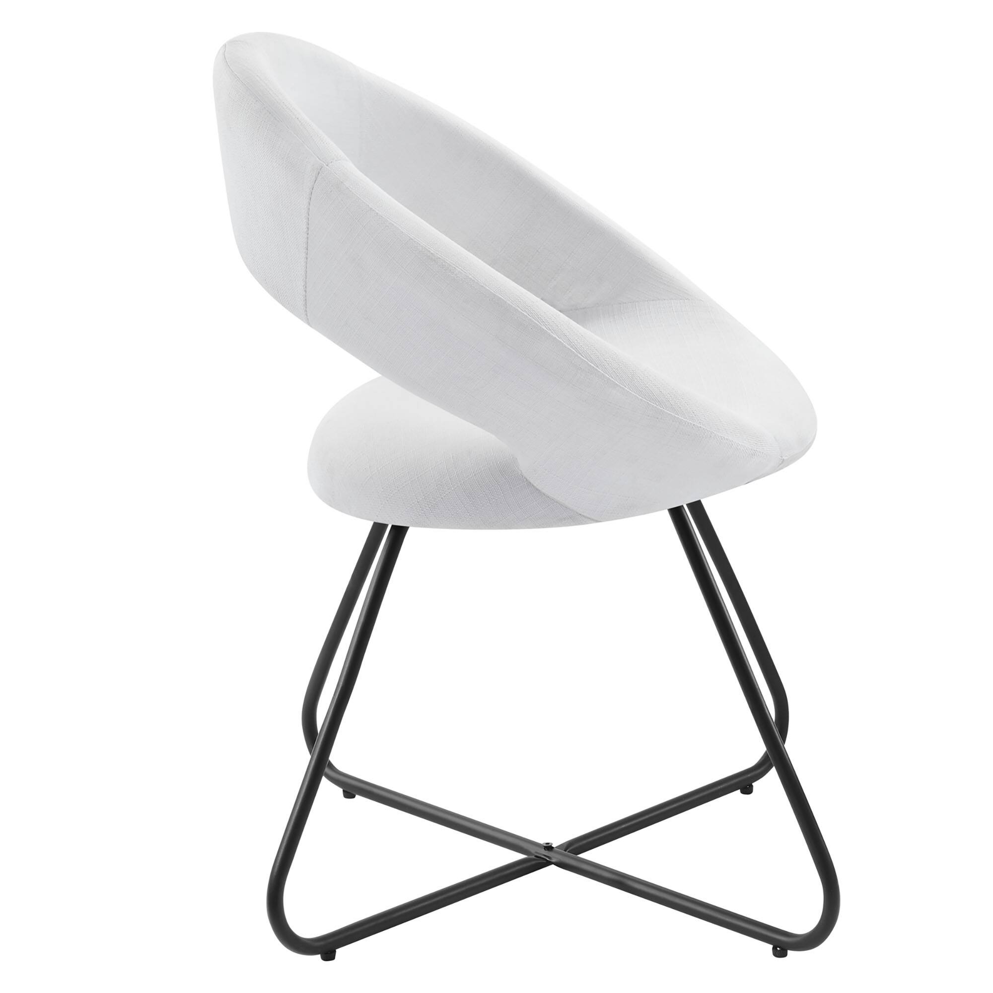 Alt View 2. Modway - Nouvelle Upholstered Fabric Dining Chair Set of 2 by Modway - Black White.