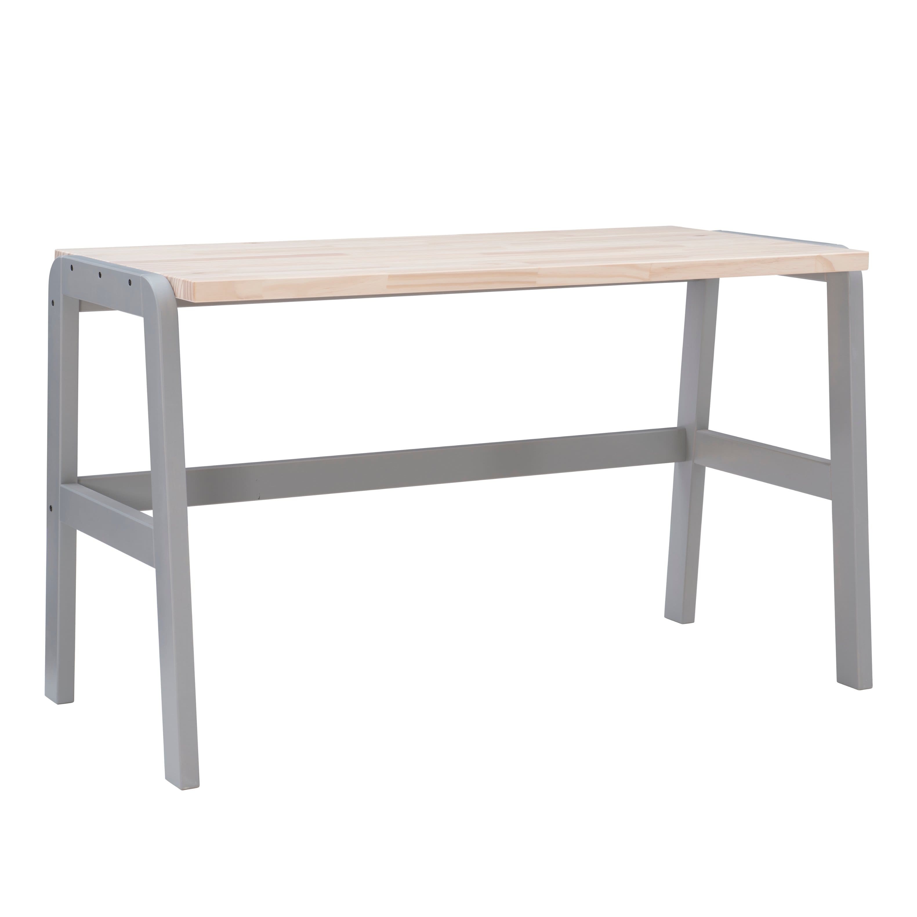 Linon Home Décor - Heald Solid Wood Desk - Gray & Natural