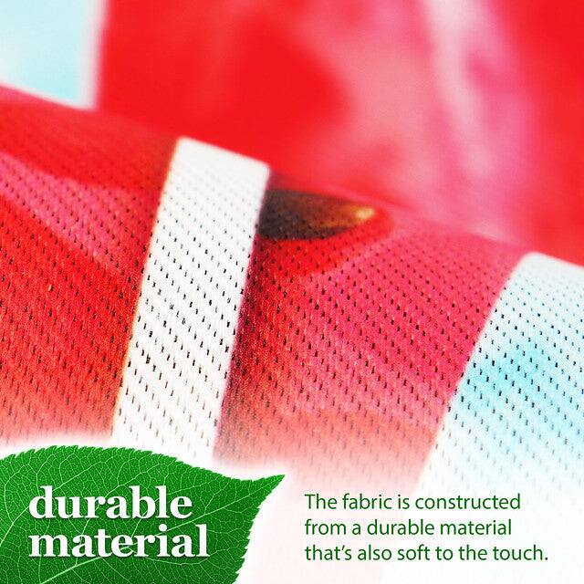 The fabric is constructed from a durable material that's also soft to the touch.