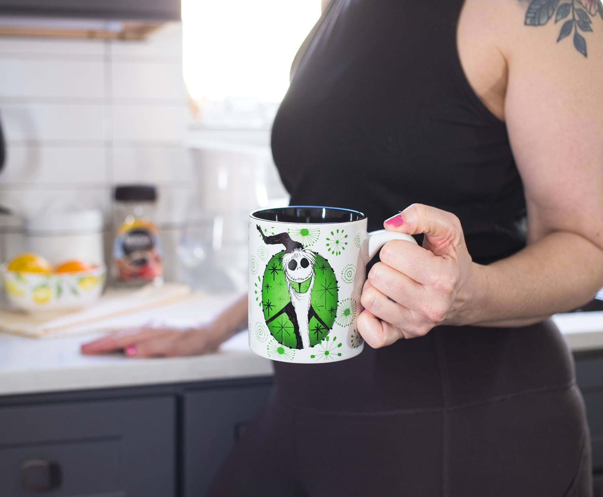 Alt View 2. Disney - Nightmare Before Christmas Jack Holiday Mugs, Set of 2 | Each Holds 14 Ounces - White.