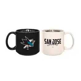Logo Brands - San Jose Sharks 2-Pack 15oz. Stackable Mug Set - Multicolor