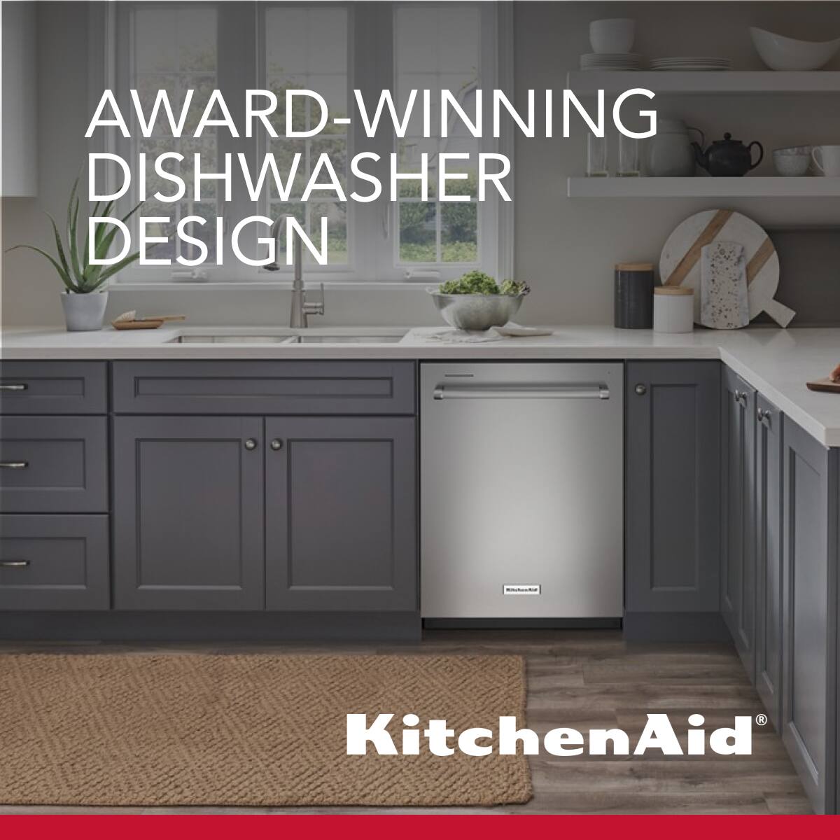 AWARD-WINNING DISHWASHER DESIGN  
KitchenAid