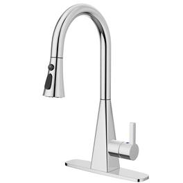 Dual-Sensor Touchless Pull-Down Kitchen Faucet with 3-Function Sprayer