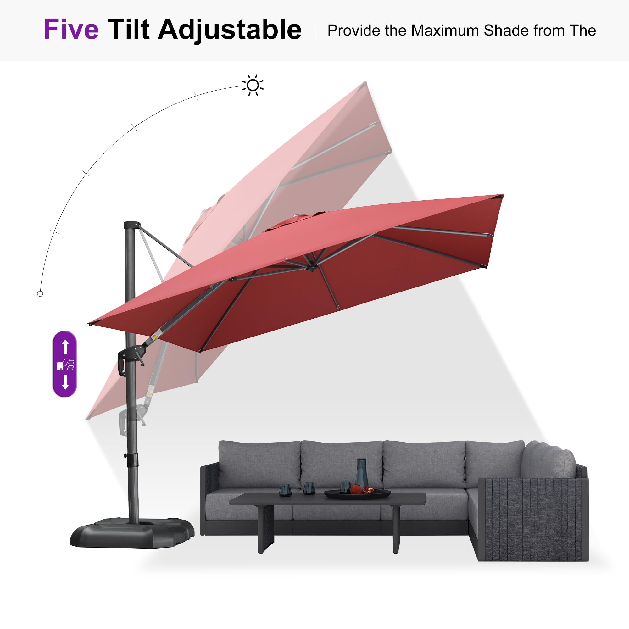 Five Tilt Adjustable | Provide the Maximum Shade from The Sun