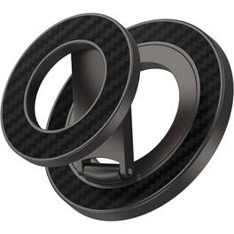 PARKER SLATER - Magnetic Phone Ring Holder & Kickstand, Dual-Sided Grip - Black