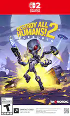 0D2 NINTENDO SWITCH DESTROY ALL HUMANS! REPR3BED 2
TEEN ADOLESCENTS T ESRB
THONORDIC
25 GB – Full game download via internet required. See back.
GAME-KEY CARD
Tlchargement du jeu complet (25 Go) via Internet nécessaire. Voir au verso.
CARTE CLÉ DE JEU
support.nintendo.com/switch2/gamekeycard