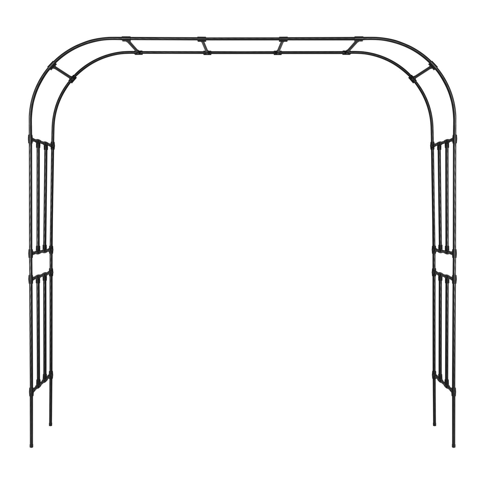 Alt View 5. VEVOR - Garden Arbor, 94.5 (H) x 98.5 (W) x 15.8 (D) in Metal Archway, Sturdy Outdoor Trellis Arch with Stakes, Easy to Assemble - Black.