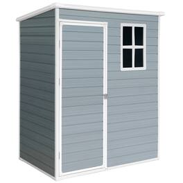 Mondawe - 5x3ft Resin Outdoor Storage Shed - Gray