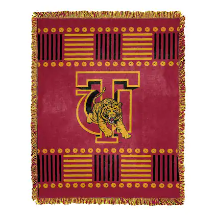 Front. Northwest - Tuskegee Golden Tigers Homage Jacquard Throw Blanket - Multicolor.