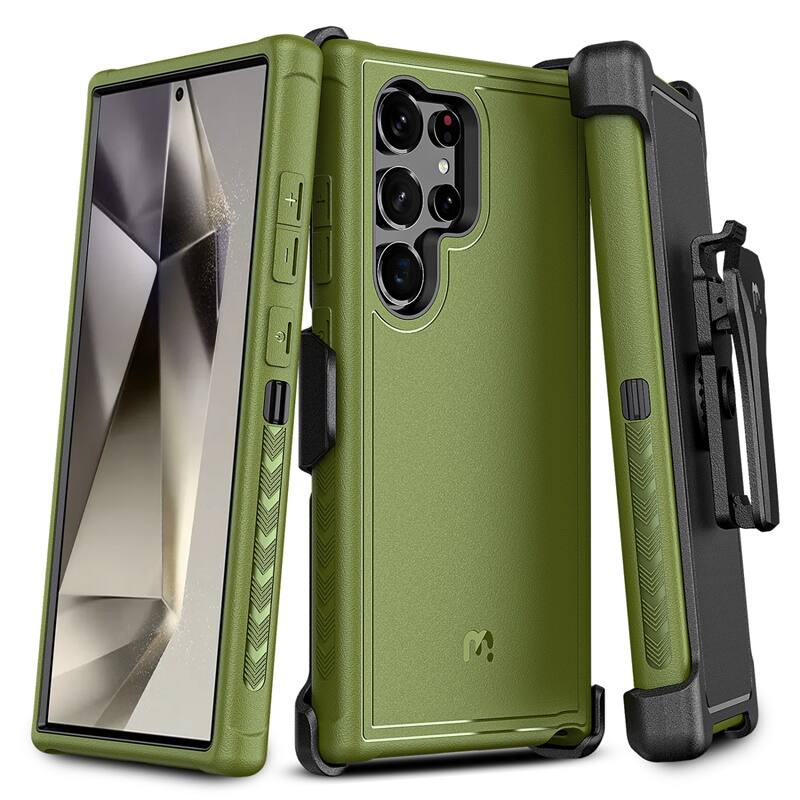 Mybat Pro - Maverick Series Case with Holster for Samsung Galaxy S24 Ultra - Army Green