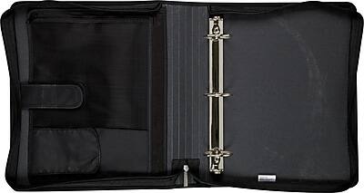 Alt View 1. Five Star - 2" 3-Ring Zipper Binders - Black.