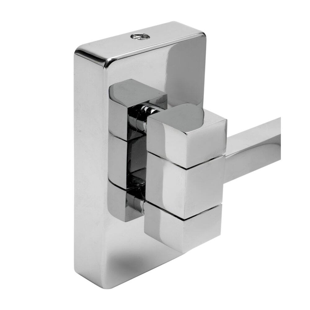 Back. Alfi - 8" Square Wall Mounted 5x Magnify Cosmetic Mirror - Silver.