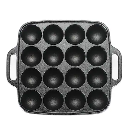 Front. Commercial Chef - COMMERCIAL CHEF Cast Iron Baking Pan - Black.