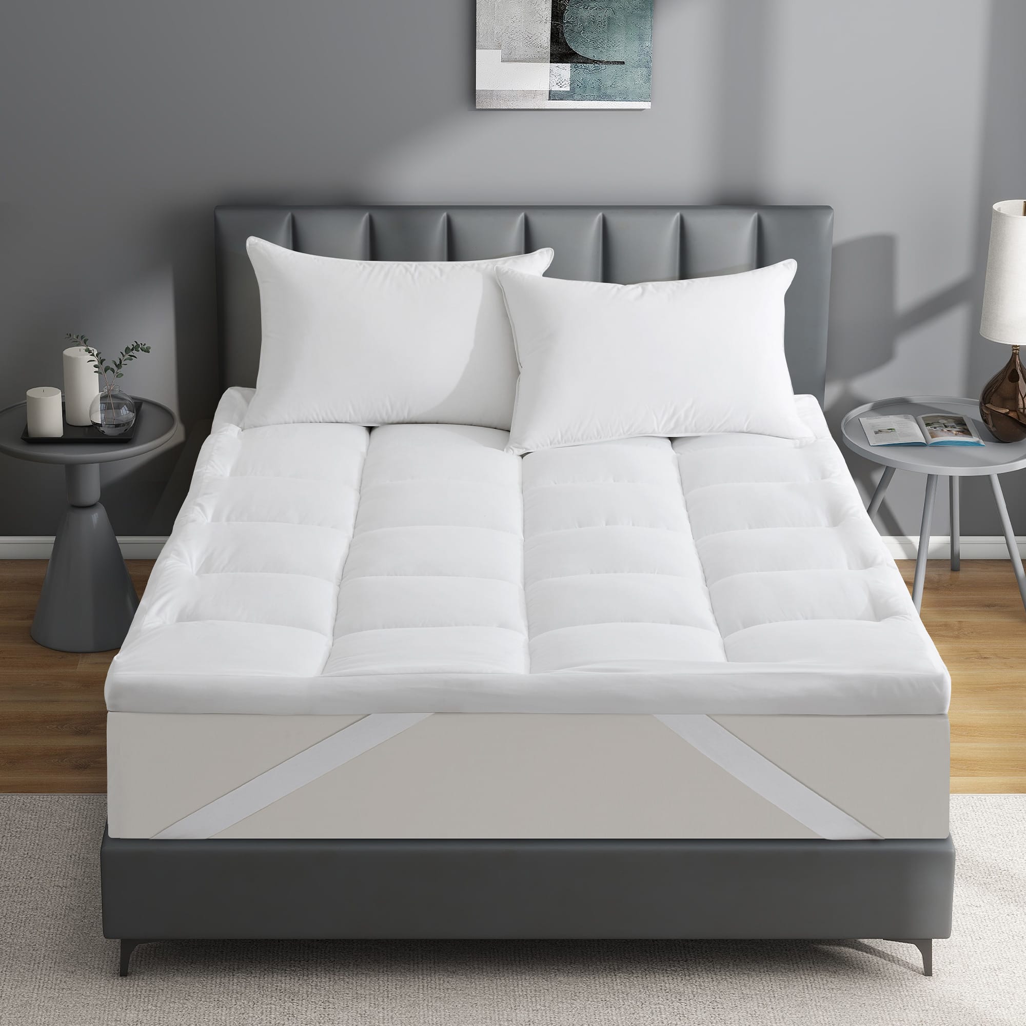 "Peace Nest - Plush 3"" Down Alternative Mattress Topper, California King - White" price history on PriceWatchPro