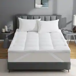 Peace Nest - Plush 3" Down Alternative Mattress Topper, California King - White