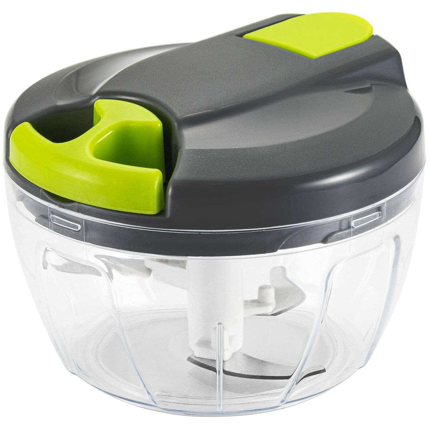 Giantpower - Hand Pull String Garlic Mincer Onion Cutter Vegetable Chopper - Black/Green