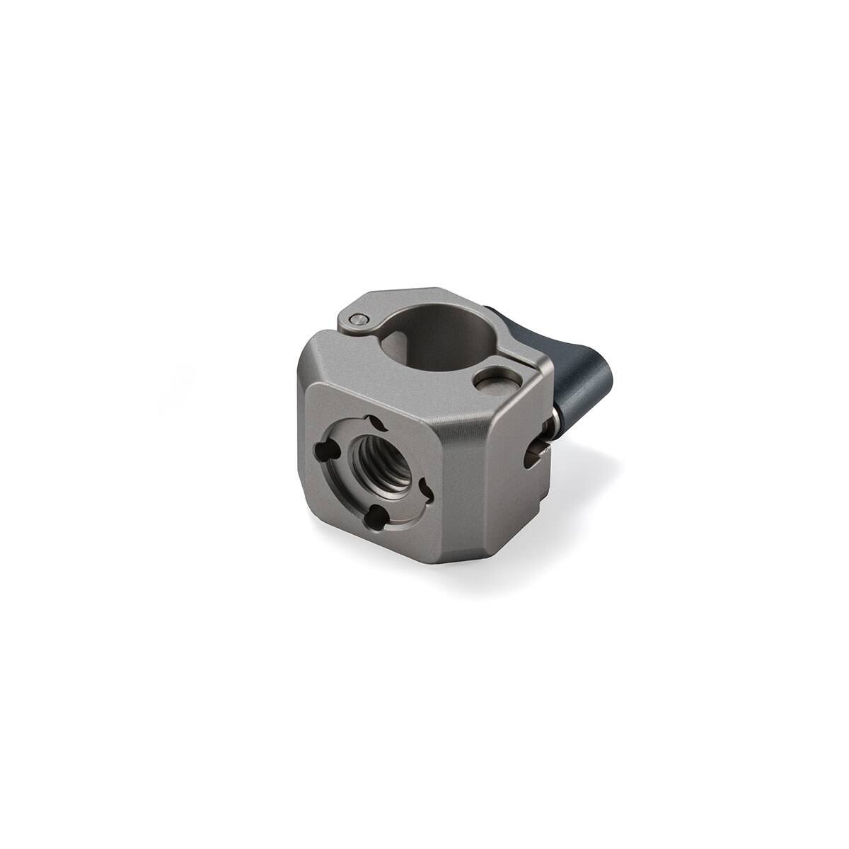Alt View 3. Tilta - Tilta 15mm Rod Clamp Mounting Adapter with 3/8"-16 Threaded, Titanium White.