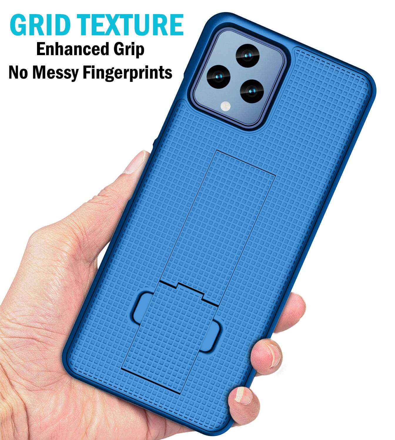 GRID TEXTURE  
Enhanced Grip  
No Messy Fingerprints