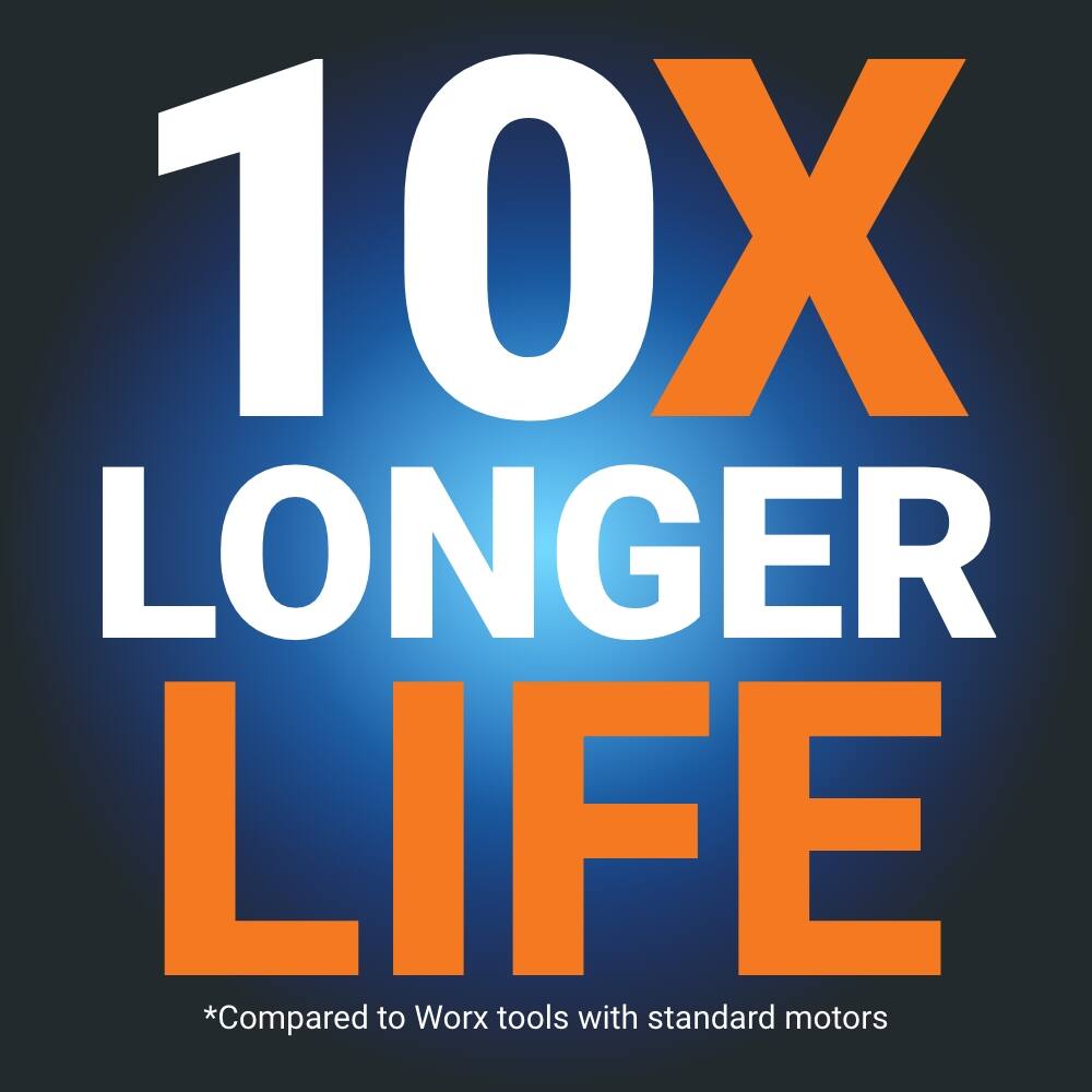 10X LONGER LIFE  
*Compared to Worx tools with standard motors