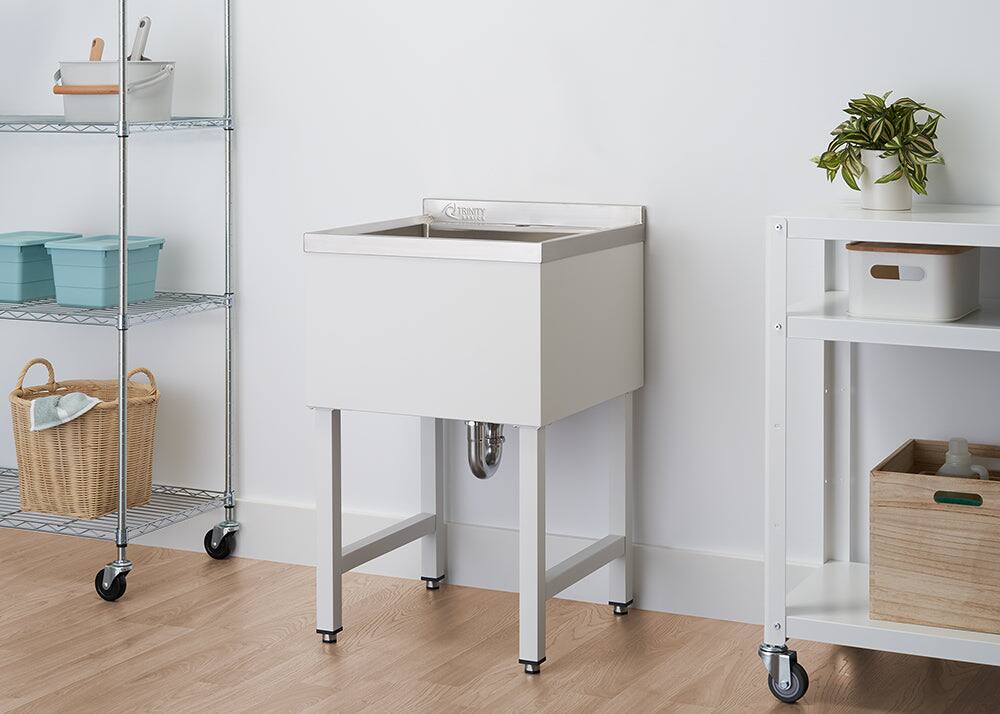 TRINITY Basics | 18x16x13 Basin | Stainless Steel Utility Sink | Nsf ...