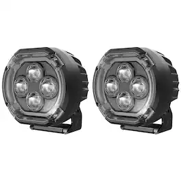 Stinger - HEXCORE 4” Universal Off-Road LED Pod Lights (Pair), Amber/White Spot Beam for Cars, Trucks, Jeeps, UTVs, 4x4 Vehicles - Black