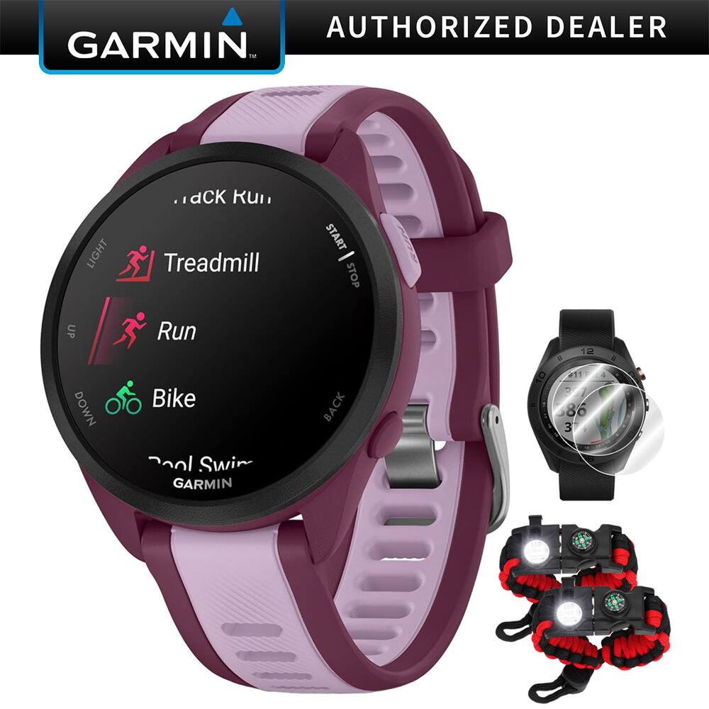 AUTHORIZED DEALER

GARMIN

Treadmill  
Run  
Bike  
Pool Swim

LIGHT  
START / STOP  
UP  
DOWN  
BACK

GARMIN