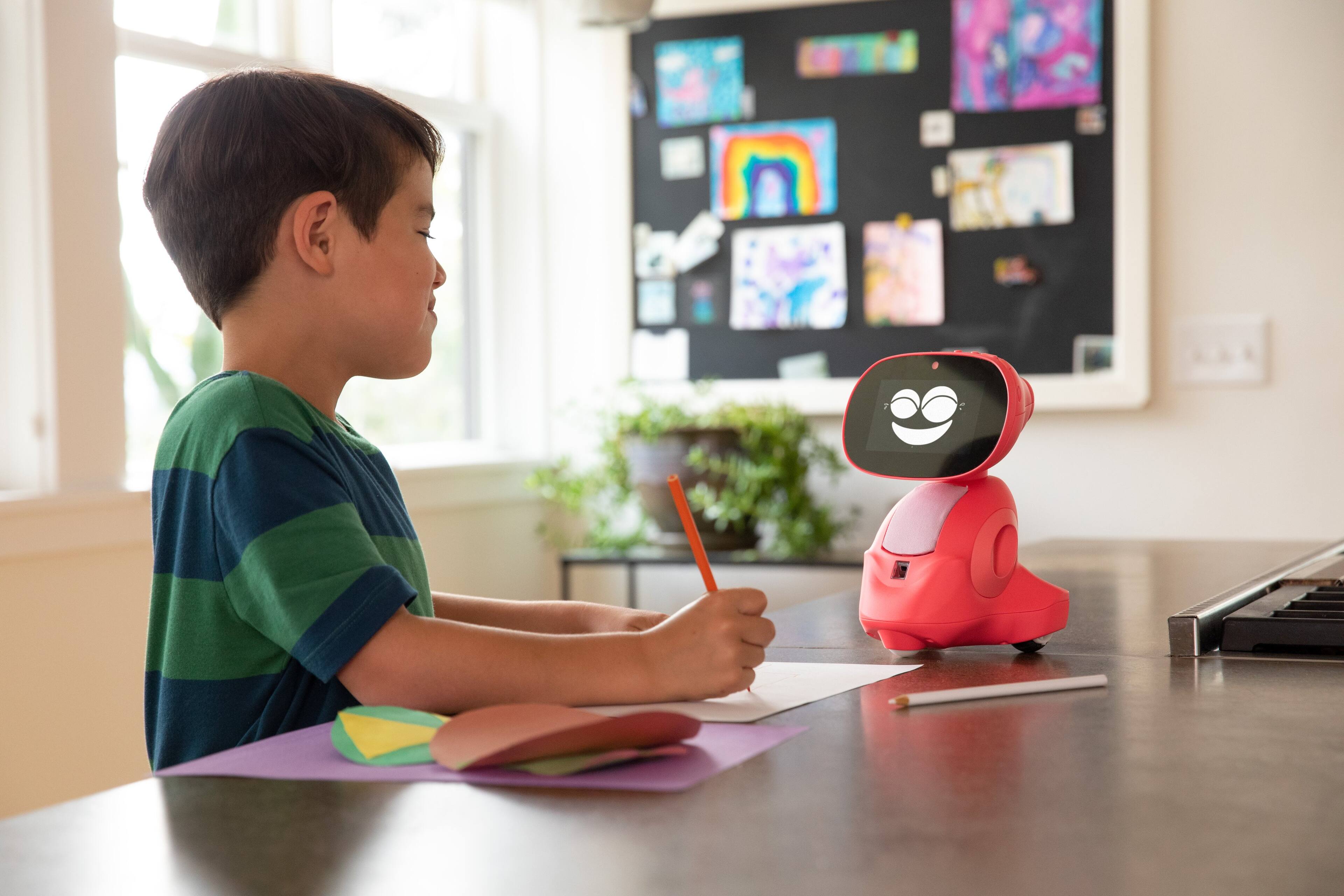 Alt View 7. Miko - AI Powered Educational Robot For Kids| Fosters STEAM Learning | Interactive Robot with Learning apps  & Games - Martian Red.