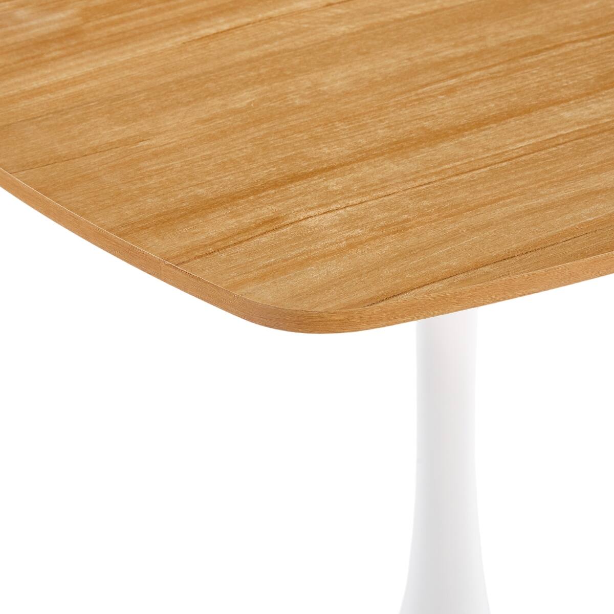 Alt View 6. Loheer - Loheer 31.5 inch Square Dining Table Oak MDF Top with Metal Pedestal Base - Oak.