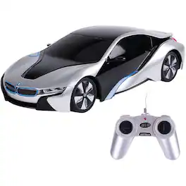 JuzToys - Remote Control Car, 1:24 RC Car BMW i8 Concept RC Car Sports Car - Silver