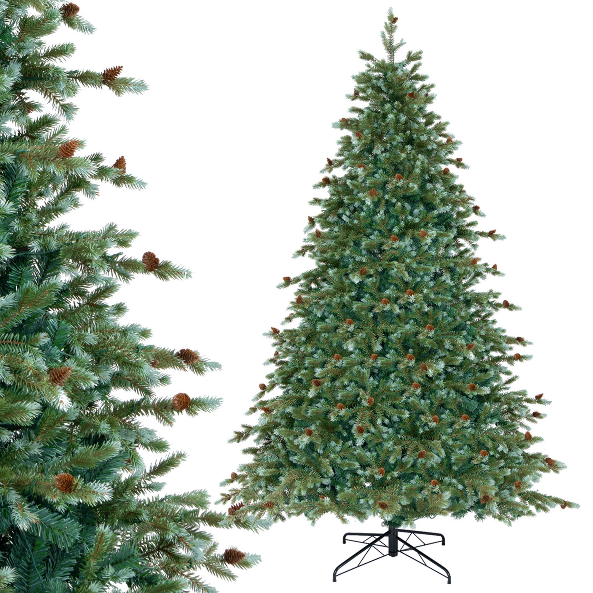 Alt View 9. Costway - Costway 7 FT Artificial Christmas Tree with 846 Branch Tips 340 Warm White LED Lights - Green.