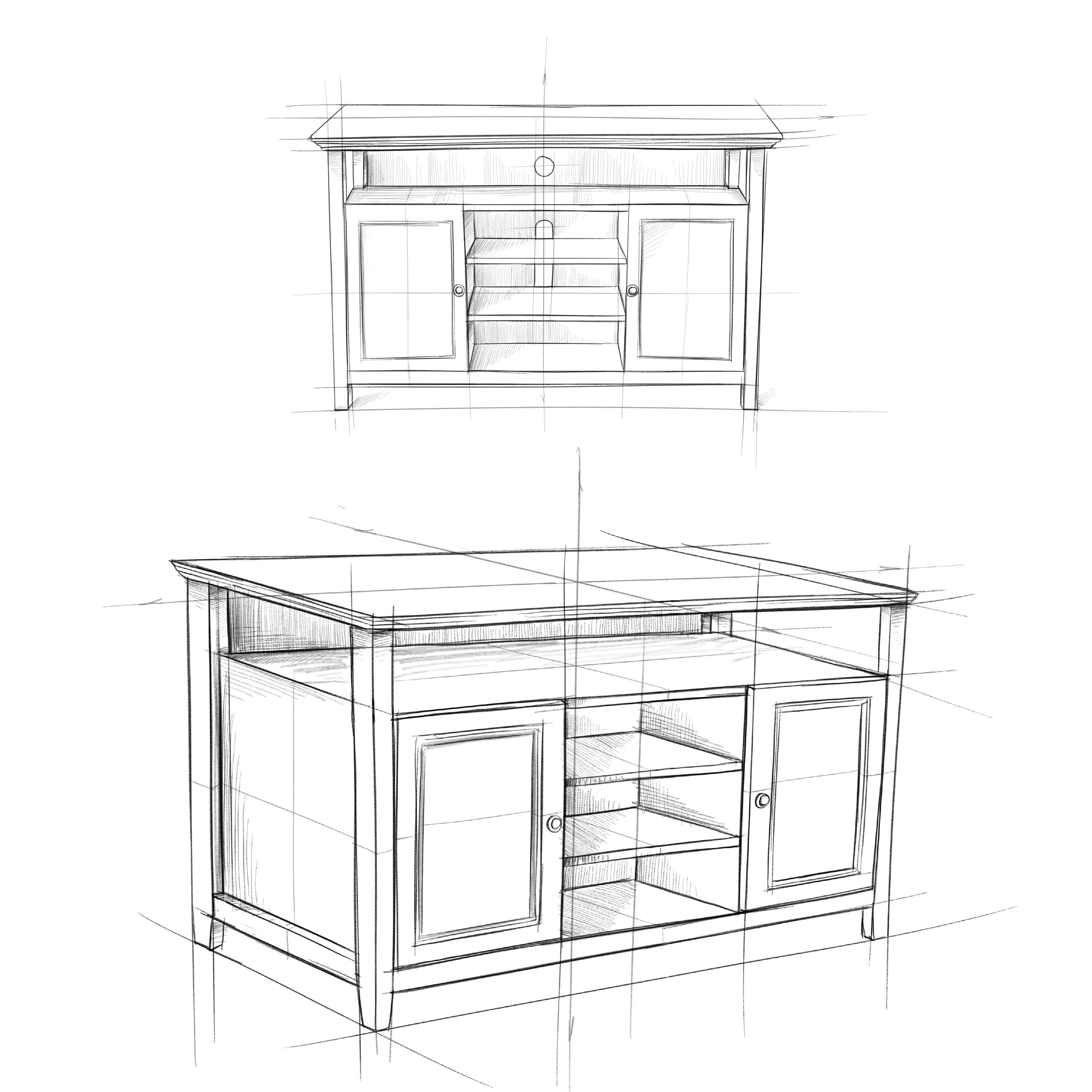 Alt View 8. Simpli Home - Amherst 54W TV Stand with Drawers, Doors and Open Top Shelf - Medium Saddle Brown.
