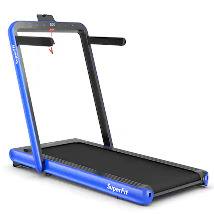 SuperFit is a brand of exercise equipment, including a treadmill and a blue exercise machine. The treadmill is designed for a full-body workout, providing a low-impact, high-intensity workout that can help users burn calories and improve their overall fitness. The blue exercise machine is also part of the SuperFit lineup, offering a variety of exercises and workout options to help users achieve their fitness goals.