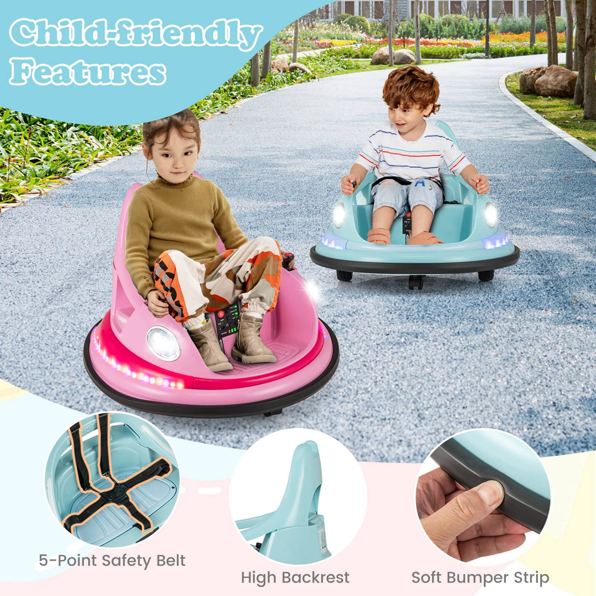 Child-friendly Features

- 5-Point Safety Belt
- High Backrest
- Soft Bumper Strip