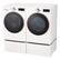 Alt View 23. LG - 7.4 Cu. Ft. Smart Gas Dryer with Steam and AI Sensor Dry - Alpine White.
