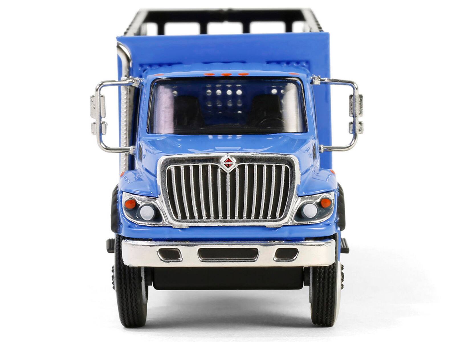 Back. Greenlight - 2018 International WorkStar Platform Stake Truck Blue "S.D. Trucks" Series 19 1/64 Diecast Model Car by Greenlight - Blue.