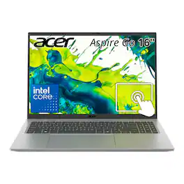 Acer - Aspire Go 16" Laptop – Intel Core 5 120U 16GB DDR5 RAM 512GB SSD Touchscreen Windows 11 – Model AG16-71PT-558A - Silver