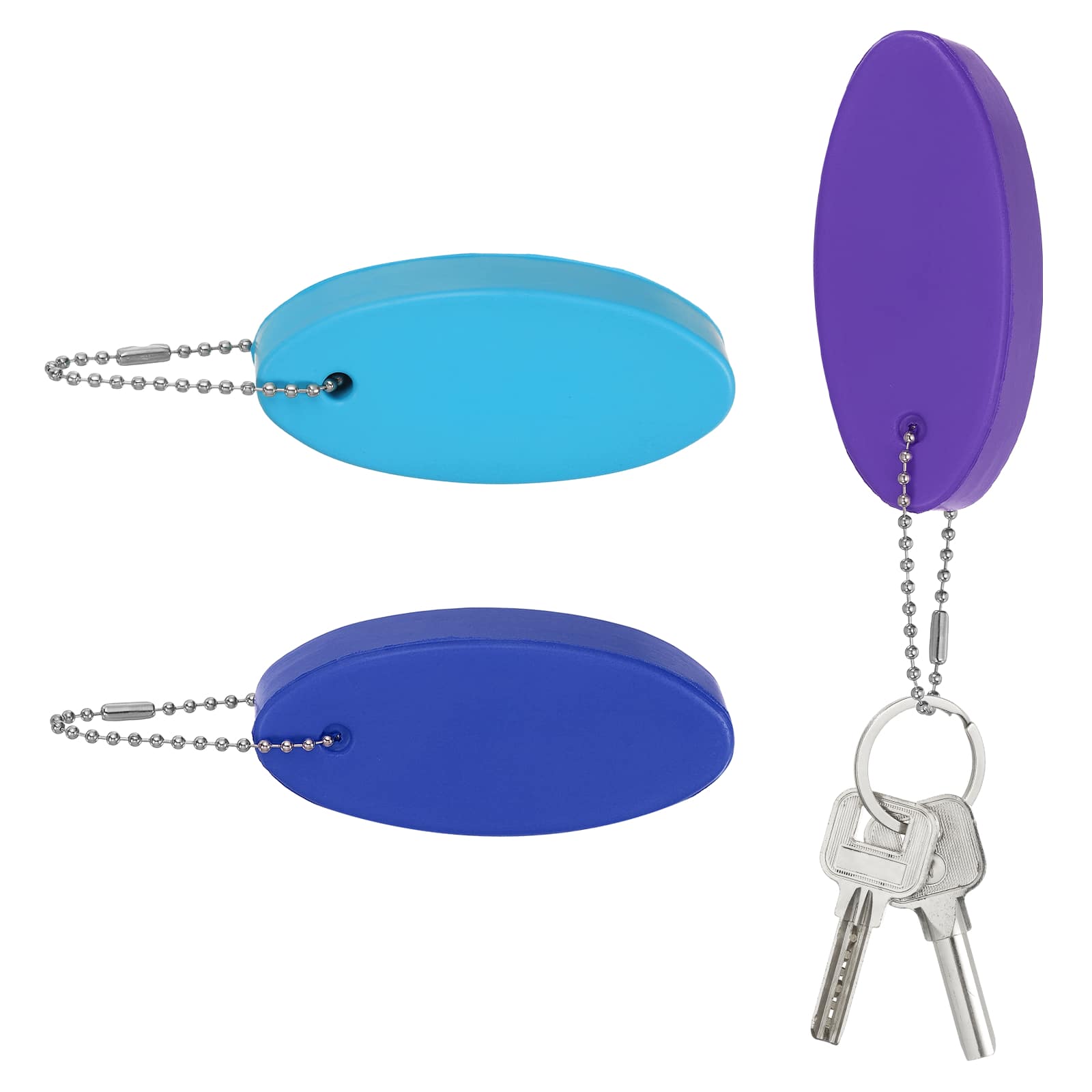 Unique Bargains - Floating Keychain, Bright Color Key Float Keyring Holder Waterproof, 3pcs - Fits Boating/Fishing/Swimming/Water Sports - Blue, Sky Blue, Purple price history on PriceWatchPro