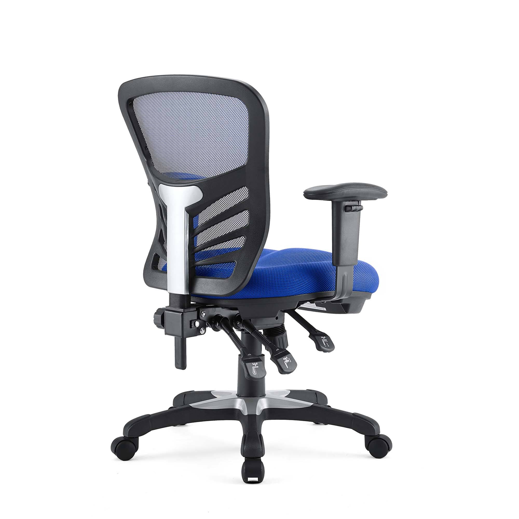 Alt View 3. Modway - Articulate Mesh Office Chair by Modway - Blue.