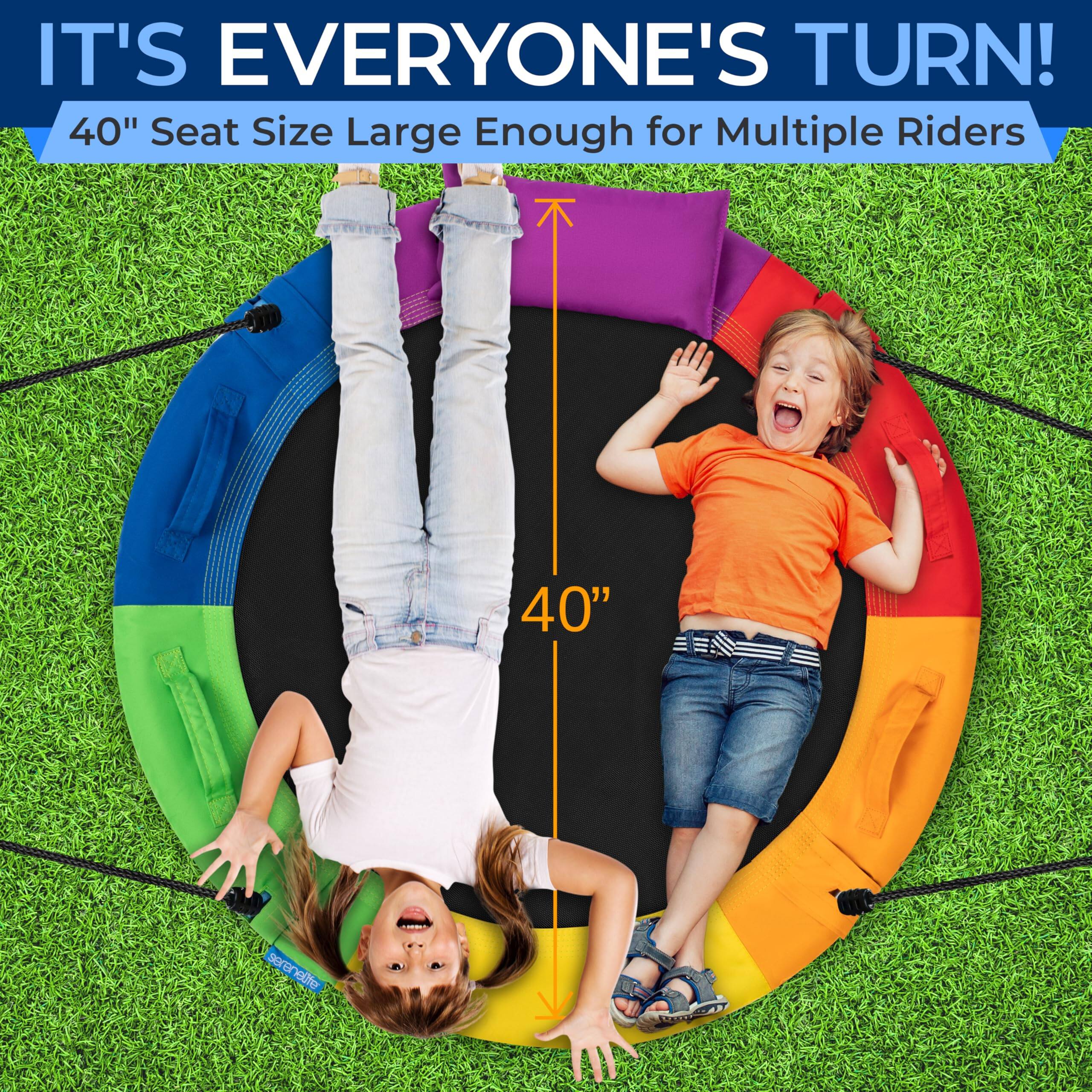 IT'S EVERYONE'S TURN!  
40" Seat Size Large Enough for Multiple Riders
