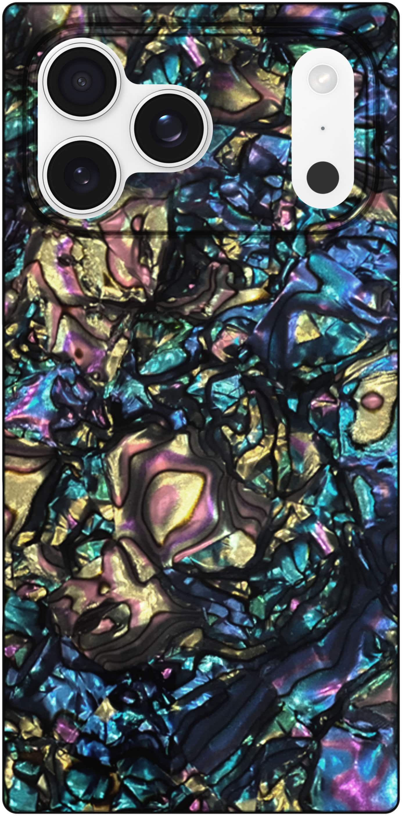 FLAUNT - Square Case with MagSafe for Apple iPhone 17 Pro Max - Abalone Shell - Front_Zoom