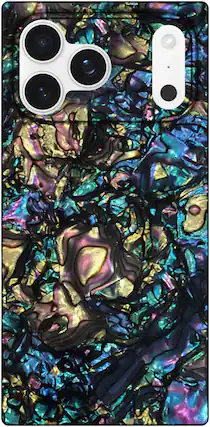 Front. FLAUNT - Square Case with MagSafe for Apple iPhone 17 Pro Max - Abalone Shell.