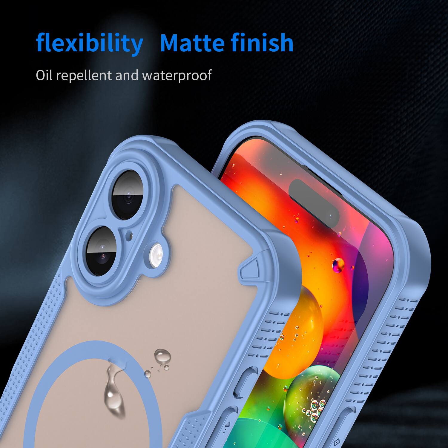 flexibility  
Matte finish  
Oil repellent and waterproof